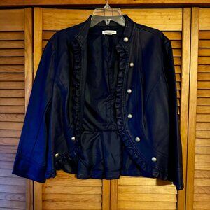 JOHN PAUL RICHARD Vintage Blue Fuax Leather Jacket